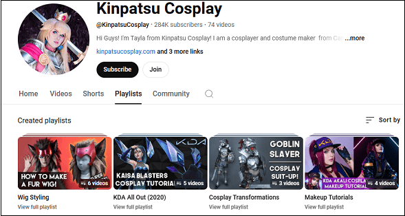 Watch Kinpatsu Cosplay’s cosplay videos on YouTube