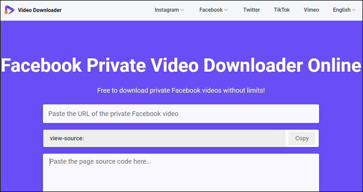 Download Facebook private video with viddown.net