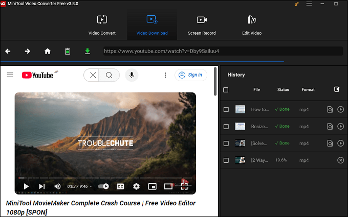 Download YouTube videos with MiniTool Video Converter