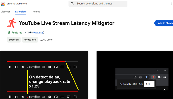 Use YouTube Live Stream Latency Mitigator