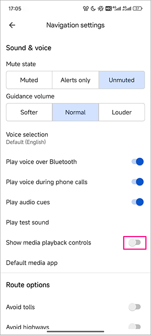 Turn on the toggle of Show media playback controls