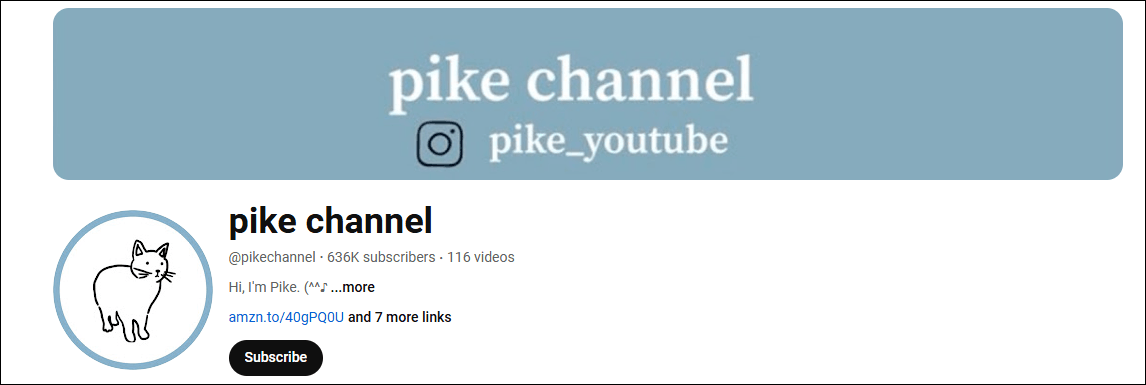 The channel page of Pike channel