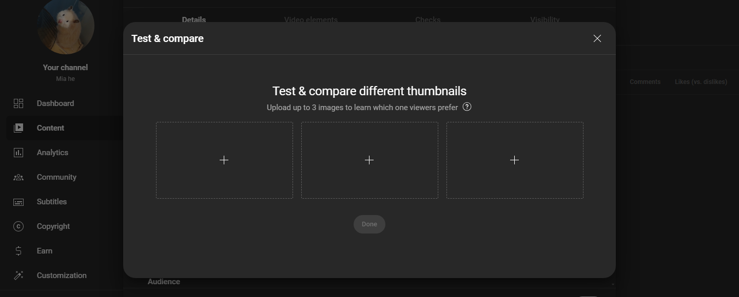 Select thumbnails with different titles