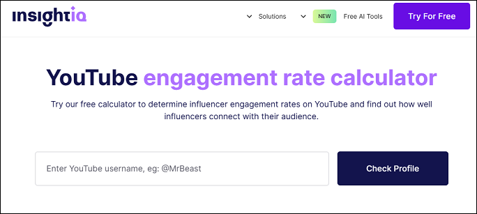 Use InsightIQ to calculate YouTube engagement rate