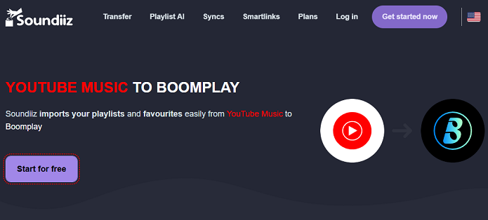 Transfer music from YouTube Music to Boomplay with Soundiiz