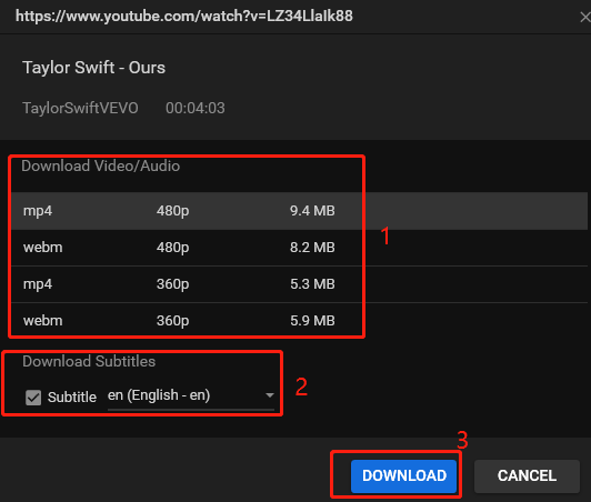 Choose an output format, decide whether to download subtitles, and click on the Download button in MiniTool Video Converter