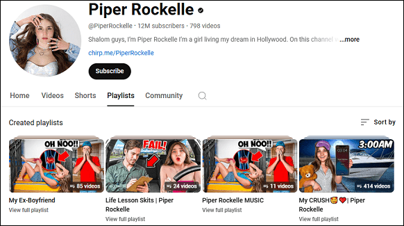 Visit Piper Rockelle on YouTube