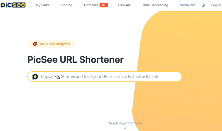 The official website of PicSee URL Shortener on Chrome