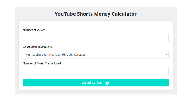 Calculate YouTube Shorts earnings with Bigo TV