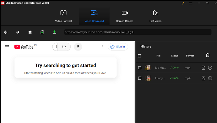 Download YouTube Shorts with MiniTool Video Converter