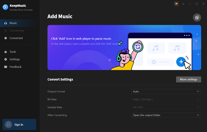 Sidify alternative – KeepMusic YouTube Music Converter