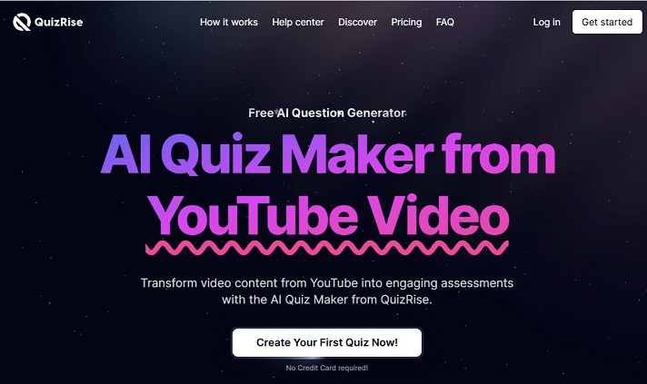 Use QuizRise.com to generate YouTube video questions