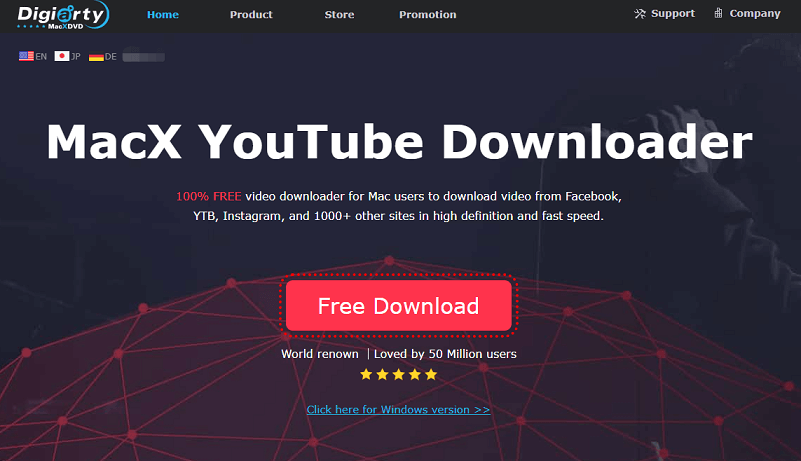 The official website of MacX YouTube Downloader on Chrome