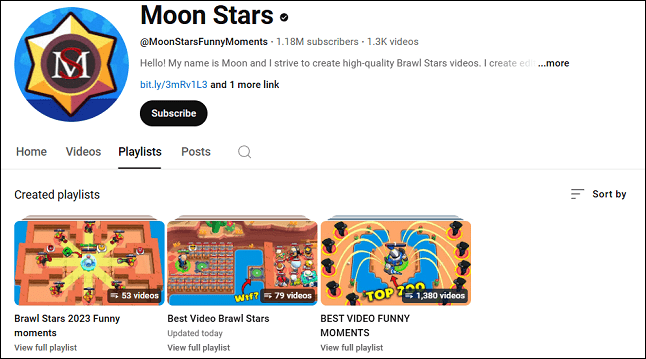 Go to Moon Stars to watch Brawl Stars YouTube videos