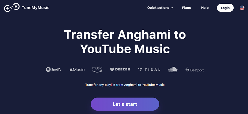 Transfer Anghami to YouTube Music with TubeMyMusic