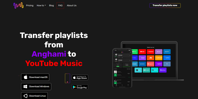 Transfer playlists from Anghami to YouTube Music with FreeYourMusic