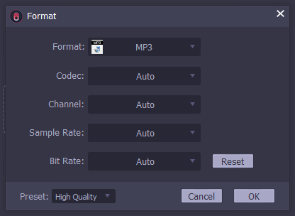 Configurer les formats et paramètres de sortie audio