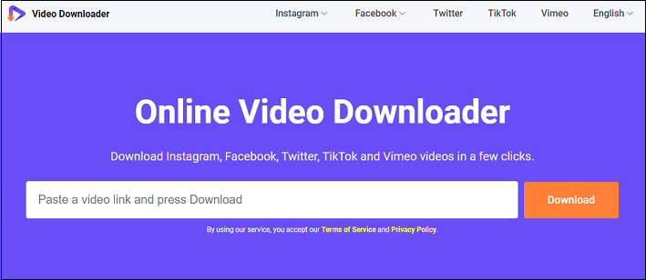 the main interface of viddown.net