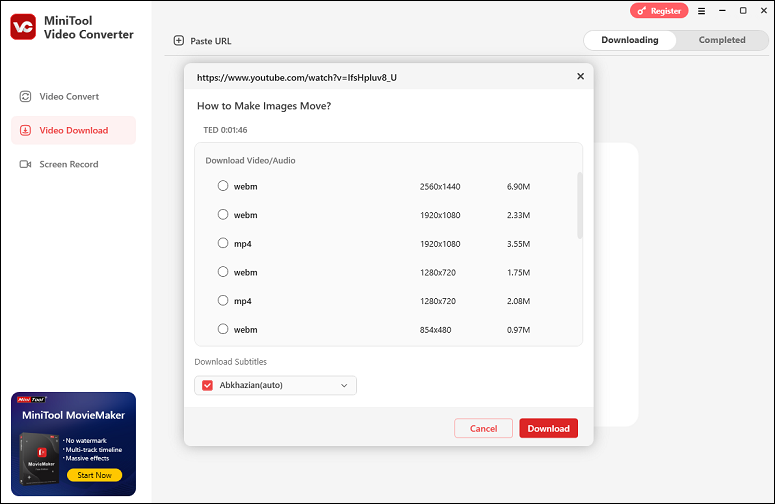 Download YouTube videos with MiniTool Video Converter