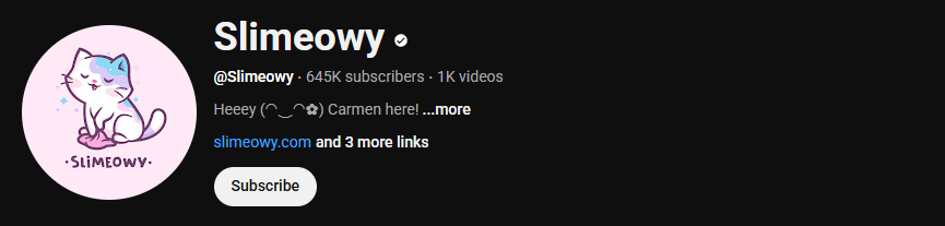 The channel profile of Slimeowy