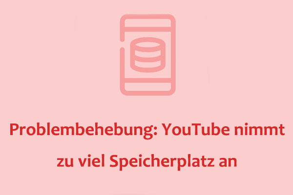 Speicherplatz freigeben: Wie Sie beheben, dass YouTube zu viel Speicherplatz belegt
