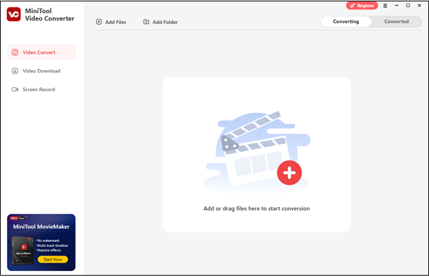The main interface of MiniTool Video Converter
