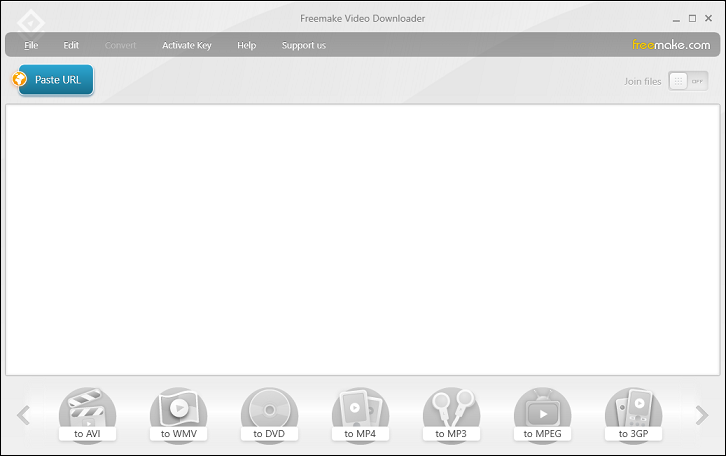 The main interface of Freemake Video Downloader