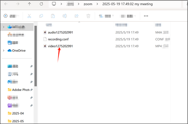 Find Zoom recording on Windows