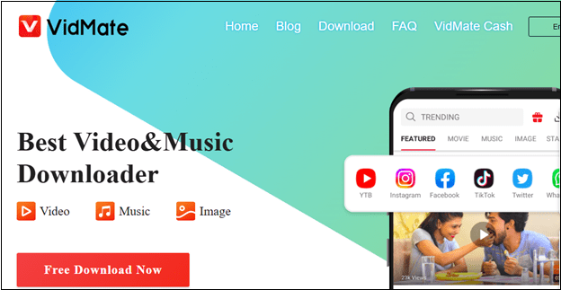 The main interface of VidMate