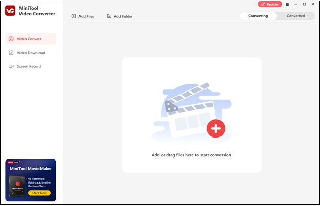 The main interface of MiniTool Video Converter