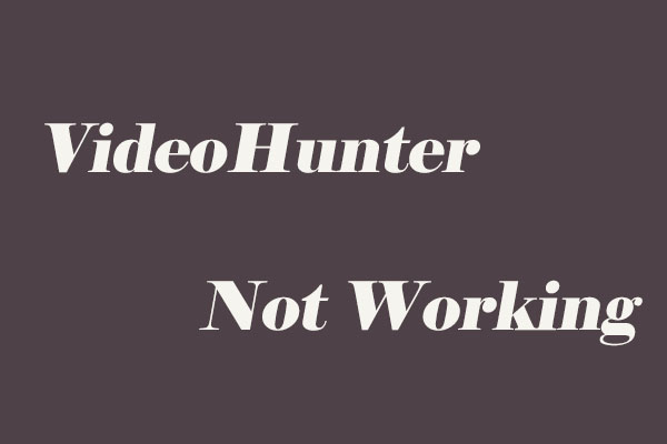 VideoHunter Not Working? Here Are the Reasons and Solutions!