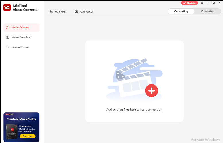 The main interface of MiniTool Video Converter