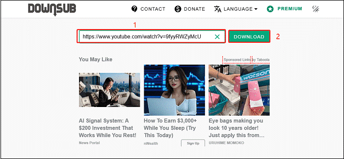 DownSubでYouTubeの字幕をダウンロード