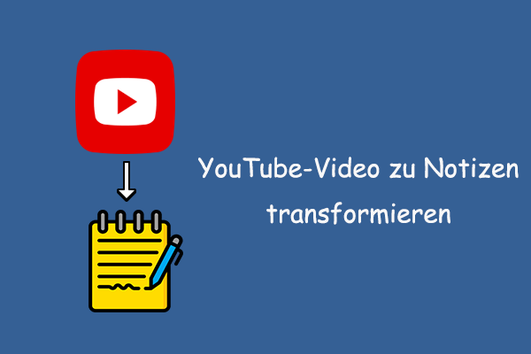 YouTube-Video in Notizen umwandeln mit drei kostenlosen Online-Tools