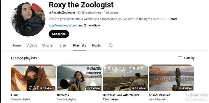 Go to Roxy the Zoologist to watch Zoology videos