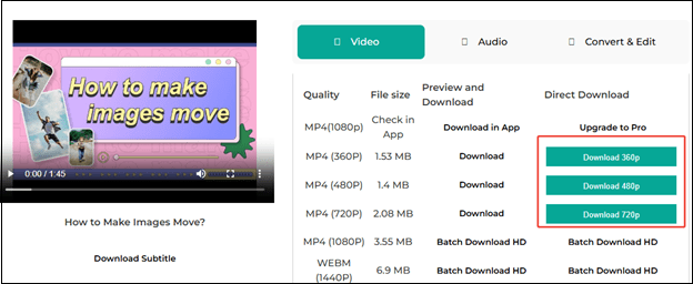 ダウンロードオプションを選んで「Download」ボタンをクリック