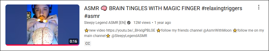 ASMR BRAIN TINGLES WITH MAGIC FINGER on YouTube