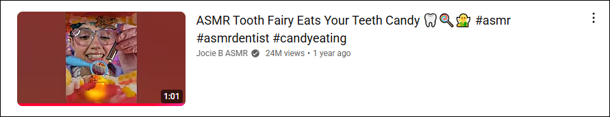 ASMR Tooth Fairy Eats Your Teeth Candy on YouTube