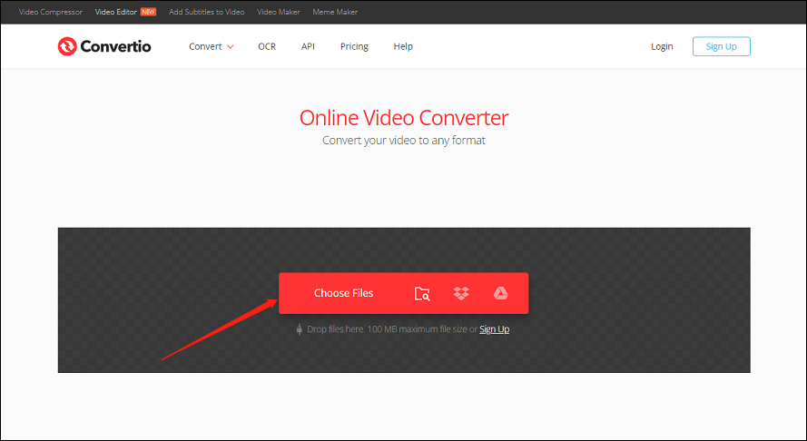 Haga clic en Elegir archivos