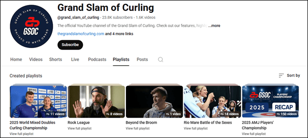 Go to the Grand Slam of Curling to watch curling videos