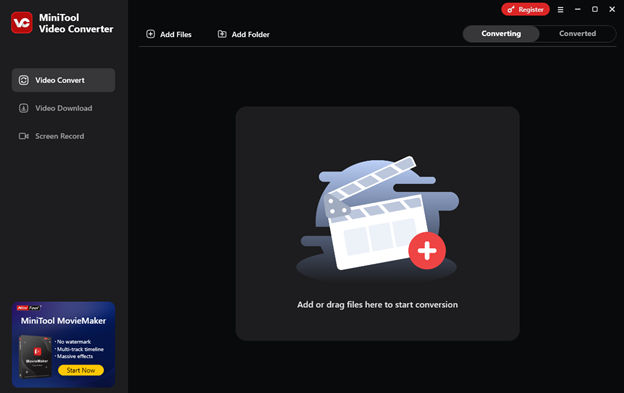 The main interface of MiniTool Video Converter