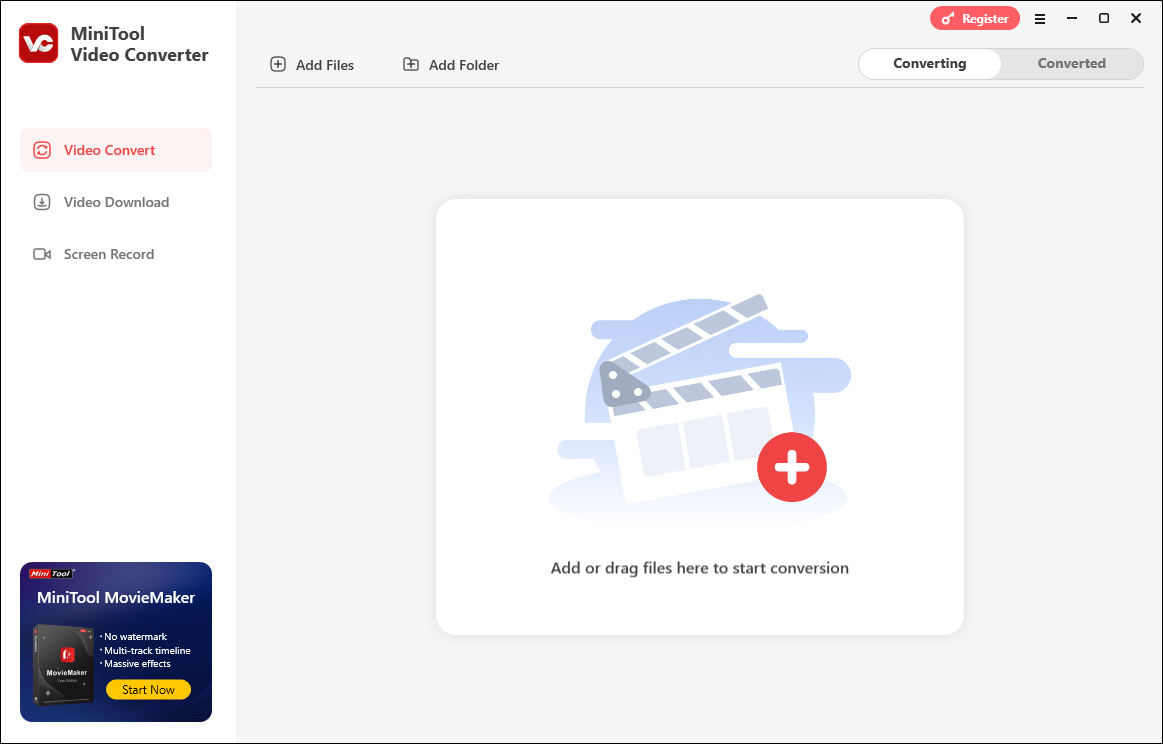 The main interface of MiniTool Video Converter