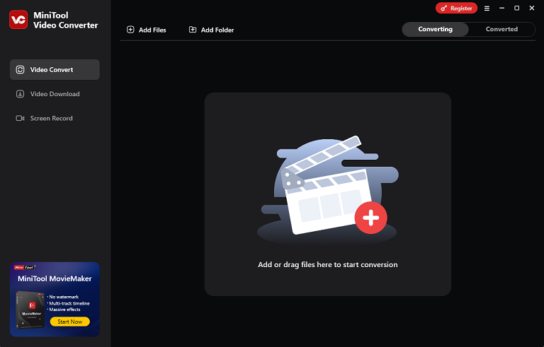The main interface of MiniTool Video Converter