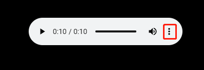 Click the three-dot icon and choose Download to download audio from Facebook Messenger