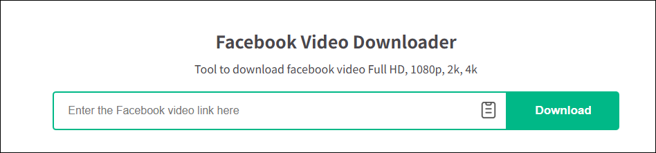 The interface of FBDownloader