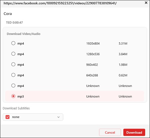 Choose MP3 as the output format in the output format window