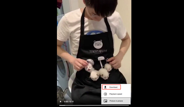 Click the three-dot icon and choose Download to save the Twitter video