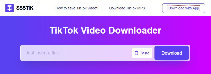 The main interface of SSSTik