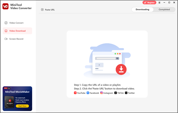 The download interface of MiniTool Video Converter