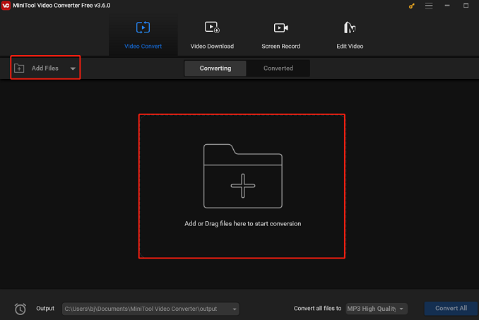 ajouter une vidéo YouTube à MiniTool Video Converter
